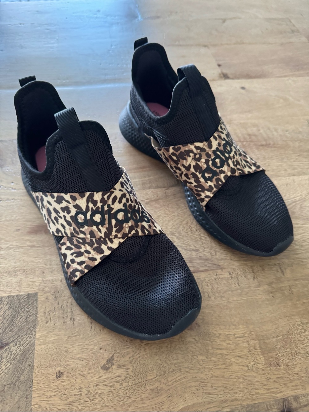 Adidas puremotion adapt Slip-On Athletic Sneakers with Leopard Strap sz 8.5
